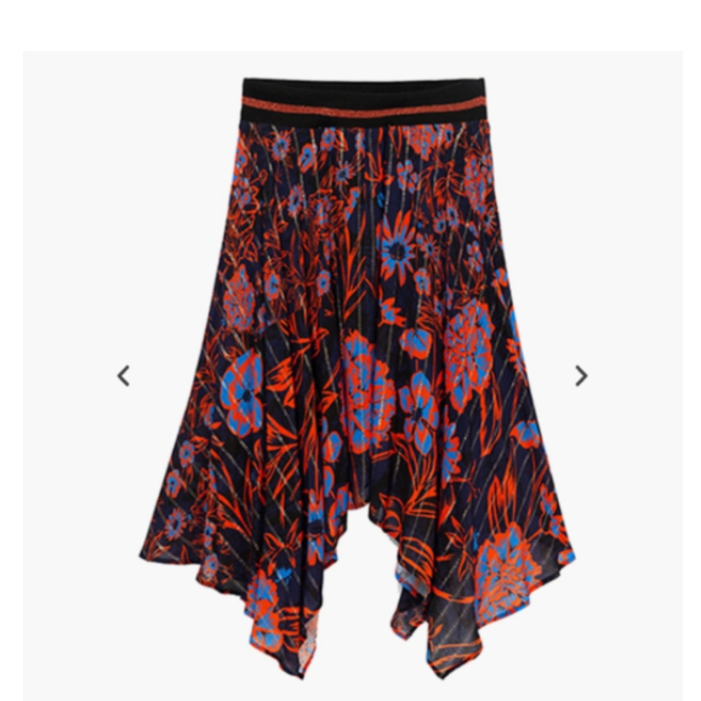 NWT Desigual Women's Falda Itaca Skirt Multi Color Handkerchief Style Size Small - Picture 14 of 15
